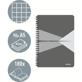 Blok Leitz Kroužkový Blok A5, 90 listů, měkká vazba