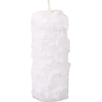 Svíčka Svíčka SNĚŽKA VÁLEC vánoční d5x10cm