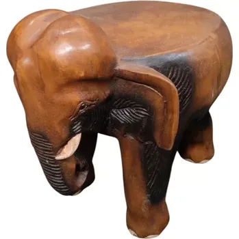 Židlička slon z týkového dřeva (Dřevěná židle)