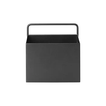 Úložný box Ferm Living, Nástěnný držák Ferm Living čtvercový černý - Formadore