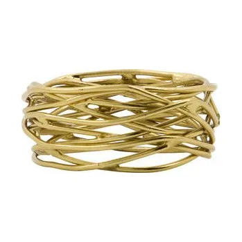 Papírový ubrousek House Doctor, Kroužky na ubrousky Ring zlaté 4 ks - Formadore