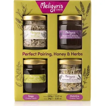 Meligyris Medová dárková kazeta Bylinky a med 270 g