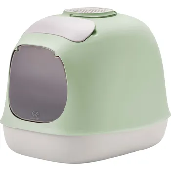 United Pets, Kočičí toaleta s lopatkou, zásobou sáčků a uhlíkovým filtrem Minu, zeleno-bílá, 18 dílů - Formadore