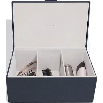 Šperkovnice Stackers, Box na skladování potravin Stackers Pebble se 3 přihrádkami tmavomodré - Formadore