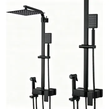 Sprchový set Sprchový set MYQualife černý premium P06 CZ s dešťovou hlavicí