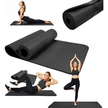 podložka na cvičení Podložka na fitness, jógu a cvičení – 8 mm Černá
