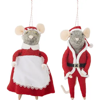 Vánoce Bloomingville, Vánoční ozdoby Peo XL, myšky Mikuláš a paní Mikulášová - Formadore