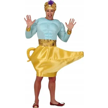 Karnevalový kostým KOSTÝM DŽIN, JIN, GENIUS Z LAMPY SE SVALY L