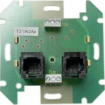 Elektrická zásuvka Přístroj telefonní zásuvky dvojnásobné ABB Tango 5013-A114