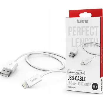 Datový kabel Kabel Hama USB typ C - Apple Lightning 1,5 m bílý