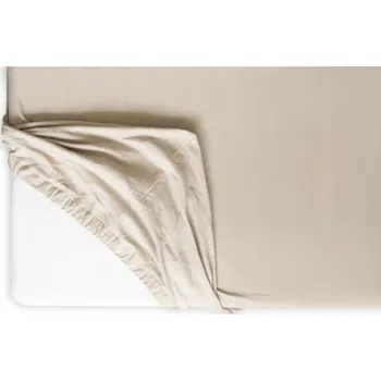 Prostěradlo HEDDA prostěradlo Jersey Lycra Premium béžové, rozměr 100 × 200 cm