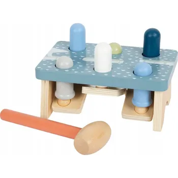 Dřevěná hračka DŘEVĚNÁ zatloukačka VKLÁDAČKA HRA ZATLOUKÁNÍ KLADIVO MONTESSORI ARCTIC 12M+