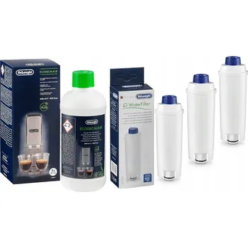 Kávovar FILTRY DO WODY DELONGHI DLS C002 x3 + ODVÁPŇOVAČ x1