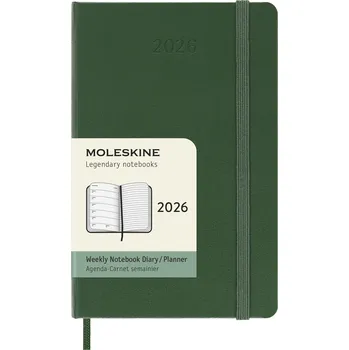 Diář Moleskine, Týdenní diář Moleskine 2026 12M P, pevná vazba, zelený - Formadore