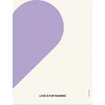 Design Letters, Plakát Love 50 x 70 cm fialový - Formadore