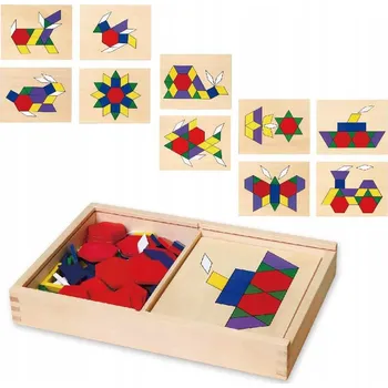 Dřevěná hračka Viga Toys Edukační hračka Geometrická Mozaika