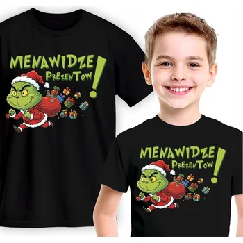 Chlapecké tričko DĚTSKÉ ČERNÉ TRIČKO GRINCH VÁNOČNÍ VELIKOST XL 164CM