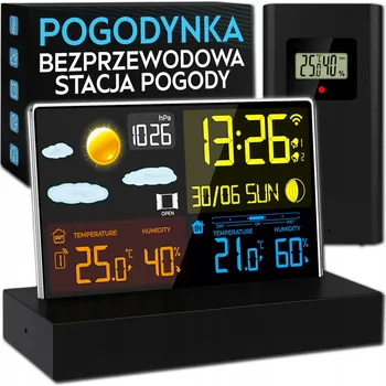 Meteostanice Bezdrátová meteorologická stanice Pogodynka s meteo, vlhkoměrem, barometrem a teploměrem
