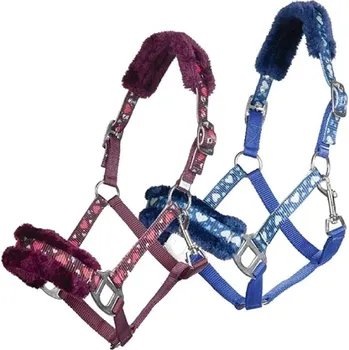 HKM Ohlávka Heart s beránkem Barva: Modrá, Velikost: SH