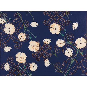 Talíř Guzzini, Prostírání pod talíř Fusion s květy 33 x 44 cm tmavomodré - Formadore