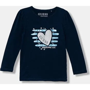 Dětské tričko s dlouhým rukávem Guess K6RI14.K6YW4.PPY2 námořnická modř 59X, vel. 96-104