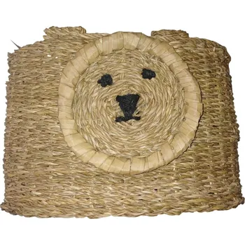 Úložný box Proutěný koš na hračky dekorativní medvídek přírodní úložný box 23 cm