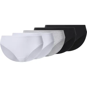Dámské spodní prádlo esmara® Dámské kalhotky, 5 kusů (černá/šedá/bílá, L(44/46))