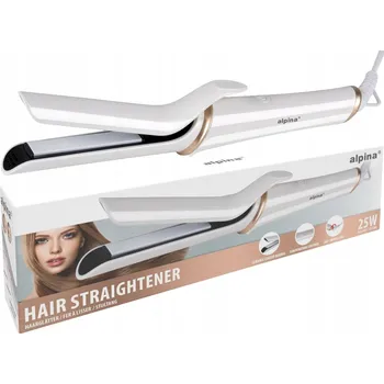 Žehlička na vlasy Žehlička Na Vlasy Keramická ALPINA E-18830 Bílá 25W
