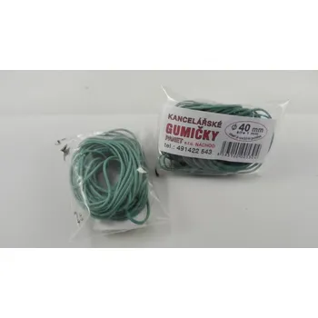 Gumičky zelené pr. 40mm, síla 1mm - sáček 15gr
