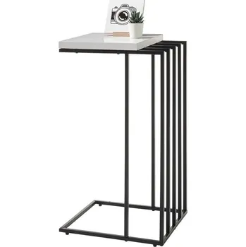 Konferenční stolek JUBA bílý mat/černý kov