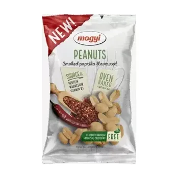 Sušená potravina Pražené solené arašídy s příchutí uzené papriky