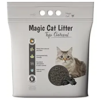 Stelivo Magic Litter Tofu dřevěné uhlí 2,7kg/ 6l