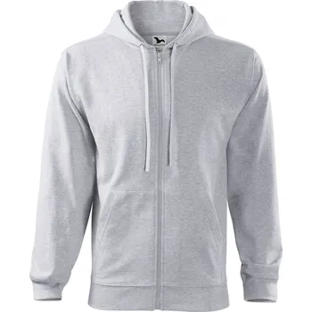 Pánská mikina Malfini Trendy Zipper Pánská mikina 410 světle šedý melír S