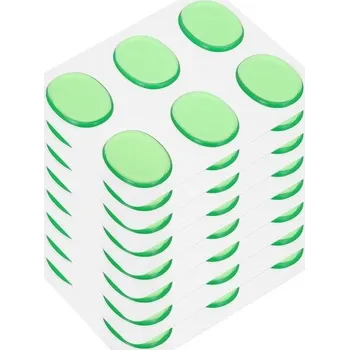 Příslušenství pro bicí nástroj QUARKZMAN 48 kusů silikonových gelových tlumičů bubnů, měsíční gely, zelené 30x25x3mm pro bicí a