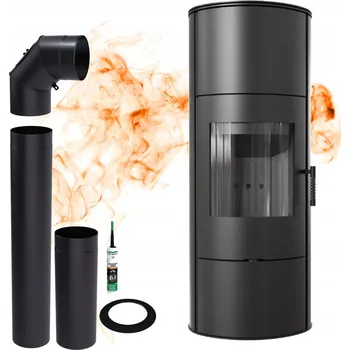 Krbová kamna Ocelová Kamna Kratki 97,6 x 52,6 x 40,2 cm