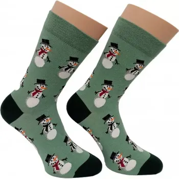 Dámské oblečení Doselé ponožky Sněhulák Servác - 37-41 / zelená