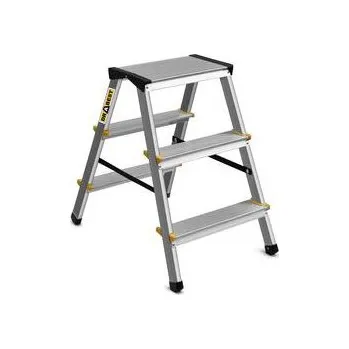 Schůdek Hliníkové schůdky Verona BY s plošinou, oboustranné, 2 x 3 stupně