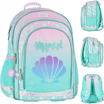 Školní batoh vícekomorový Starpak růžový, zelený