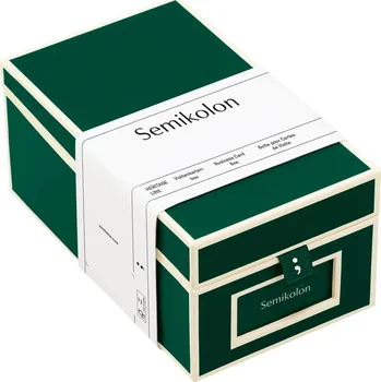 Úložný box Semikolon, Krabička na vizitky Die Kante tmavě zelená - Formadore