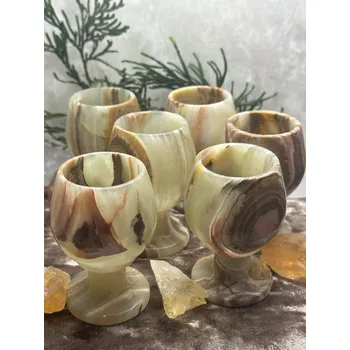 Sklenice Pohárky pakistánský "onyx" - aragonit