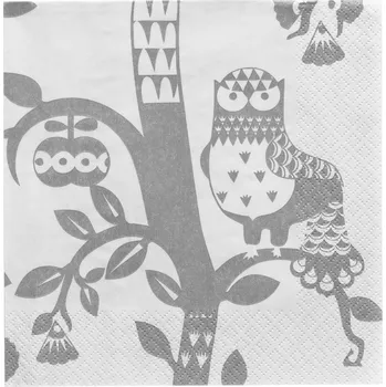 Papírový ubrousek Iittala, Papírové ubrousky Taika 33 cm šedé - Formadore