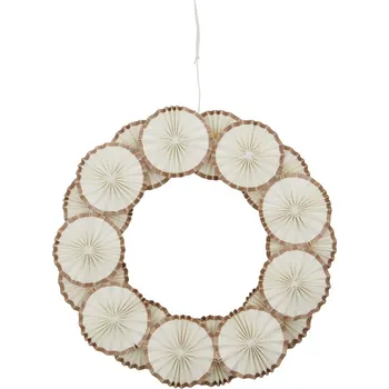 Vánoce House Doctor, Vánoční dekorace Rosette věnec 34 cm lomená bílá - Formadore