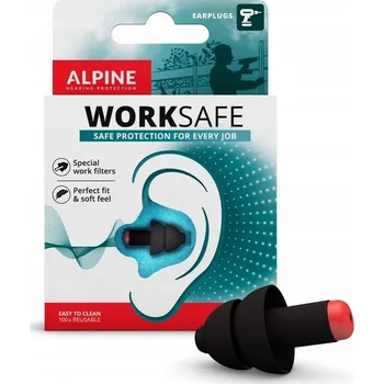 Špunty do uší, protihlukové zátkové chrániče sluchu Alpine WorkSafe