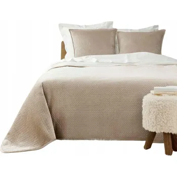 Přehoz na lůžko Přehoz na postel Douceur d'intérieur polyester 240 cm x 220 cm béžový
