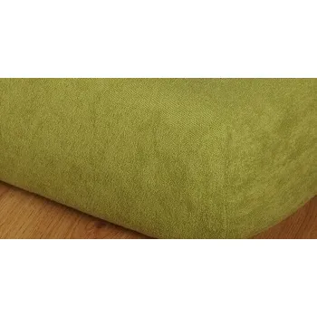 Prostěradlo froté 90x220 cm výška nad 15cm olivová