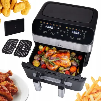 fritéza Horkovzdušná fritéza Air Fryer Ideal dvojitá 9 L