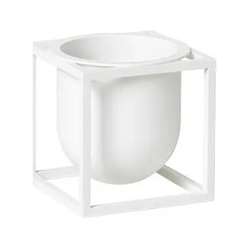 Květináč Audo Copenhagen, Obal na květináč Kubus na stojanu 10 cm bílý - Formadore