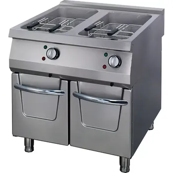 Kuchyňský gril Maxima Fritéza Premium - 2 x 22 l - elektrická - dvojitá - s vypouštěcím kohoutkem - hloubka 90 cm | 09398608