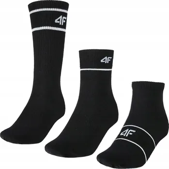 Pánské ponožky Ponožky 4F černé, bavlněné, 3 páry 43-46