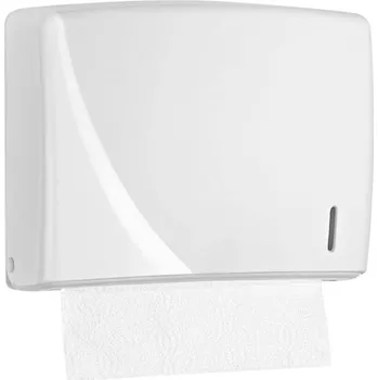 Zásobník na papírové ručníky Nástěnný zásobník na papírové ručníky deClean bílý